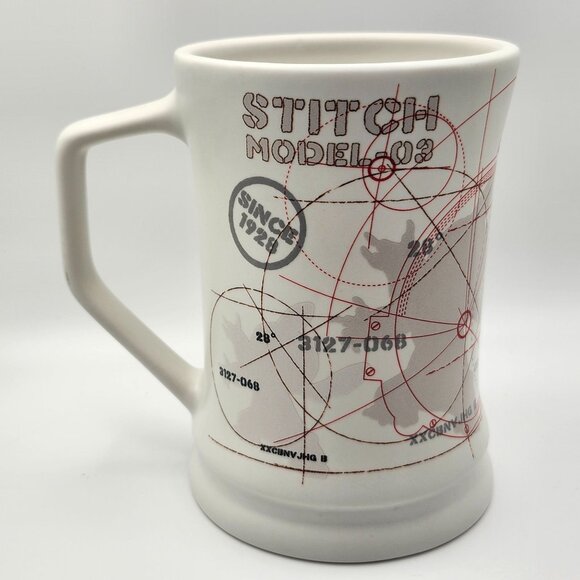 Disneyland Disney Parks Stitch Model 03 3D Embossed White 16oz Coffee Mug - Picture 5 of 9